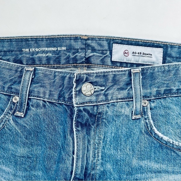 Adriano Goldschmied 100% Cotton Straight Leg Jeans Ex-Boyfriend Slim 31R - Picture 4 of 9